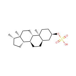 C[C@H]1CC[C@H]2[C@@H]3CC[C@@H]4C[C@H](OS(=O)(=O)O)CC[C@]4(C)[C@H]3CC[C@]12C ZINC000473092806