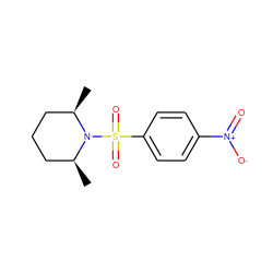 C[C@H]1CCC[C@@H](C)N1S(=O)(=O)c1ccc([N+](=O)[O-])cc1 ZINC000012406946