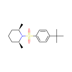 C[C@H]1CCC[C@@H](C)N1S(=O)(=O)c1ccc(C(C)(C)C)cc1 ZINC000013471675