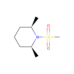 C[C@H]1CCC[C@@H](C)N1S(C)(=O)=O ZINC000013946936