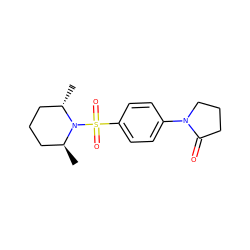 C[C@H]1CCC[C@H](C)N1S(=O)(=O)c1ccc(N2CCCC2=O)cc1 ZINC000012002000