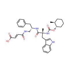 C[C@H]1CCCC[C@@H]1OC(=O)N[C@](C)(Cc1c[nH]c2ccccc12)C(=O)N[C@H](CNC(=O)/C=C/C(=O)O)Cc1ccccc1 ZINC000027638433