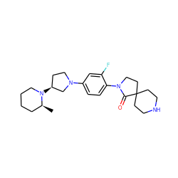 C[C@H]1CCCCN1[C@H]1CCN(c2ccc(N3CCC4(CCNCC4)C3=O)c(F)c2)C1 ZINC000140639152