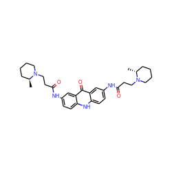 C[C@H]1CCCCN1CCC(=O)Nc1ccc2[nH]c3ccc(NC(=O)CCN4CCCC[C@H]4C)cc3c(=O)c2c1 ZINC000095606615