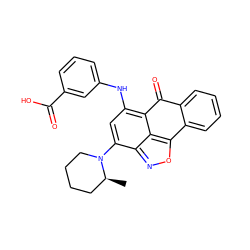 C[C@H]1CCCCN1c1cc(Nc2cccc(C(=O)O)c2)c2c3c(onc13)-c1ccccc1C2=O ZINC000003742050