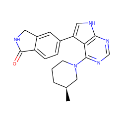 C[C@H]1CCCN(c2ncnc3[nH]cc(-c4ccc5c(c4)CNC5=O)c23)C1 ZINC000210713805