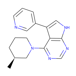 C[C@H]1CCCN(c2ncnc3[nH]cc(-c4cccnc4)c23)C1 ZINC000210713853