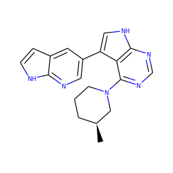 C[C@H]1CCCN(c2ncnc3[nH]cc(-c4cnc5[nH]ccc5c4)c23)C1 ZINC000224886939