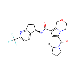 C[C@H]1CCCN1C(=O)c1cc(C(=O)N[C@@H]2CCc3nc(C(F)(F)F)ccc32)c2n1CCOC2 ZINC000146054209