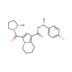 C[C@H]1CCCN1C(=O)c1cc(C(=O)N[C@H](C)c2ccc(Cl)cc2)c2n1CCCC2 ZINC000146125839