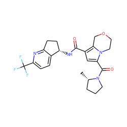 C[C@H]1CCCN1C(=O)c1cc(C(=O)N[C@H]2CCc3nc(C(F)(F)F)ccc32)c2n1CCOC2 ZINC000146053986