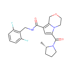 C[C@H]1CCCN1C(=O)c1cc(C(=O)NCc2c(F)cccc2F)c2n1CCOC2 ZINC000143842275