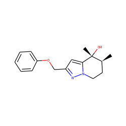 C[C@H]1CCn2nc(COc3ccccc3)cc2[C@]1(C)O ZINC000299836853