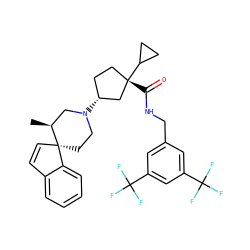 C[C@H]1CN([C@@H]2CC[C@](C(=O)NCc3cc(C(F)(F)F)cc(C(F)(F)F)c3)(C3CC3)C2)CC[C@]12C=Cc1ccccc12 ZINC000028704040