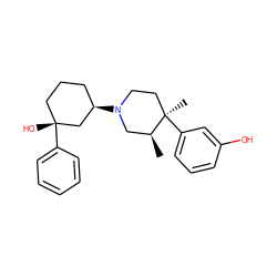 C[C@H]1CN([C@@H]2CCC[C@@](O)(c3ccccc3)C2)CC[C@@]1(C)c1cccc(O)c1 ZINC000013779632