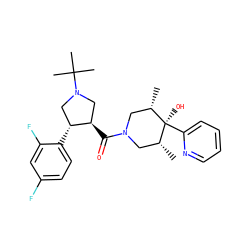 C[C@H]1CN(C(=O)[C@@H]2CN(C(C)(C)C)C[C@H]2c2ccc(F)cc2F)C[C@@H](C)[C@]1(O)c1ccccn1 ZINC000100103289