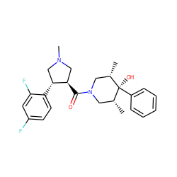 C[C@H]1CN(C(=O)[C@@H]2CN(C)C[C@H]2c2ccc(F)cc2F)C[C@@H](C)[C@]1(O)c1ccccc1 ZINC000101338019