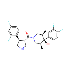 C[C@H]1CN(C(=O)[C@@H]2CNC[C@H]2c2ccc(F)cc2F)C[C@@H](C)[C@]1(O)c1ccc(F)c(F)c1 ZINC000101338138