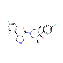 C[C@H]1CN(C(=O)[C@@H]2CNC[C@H]2c2ccc(F)cc2F)C[C@@H](C)[C@]1(O)c1ccc(F)cc1 ZINC000101338145