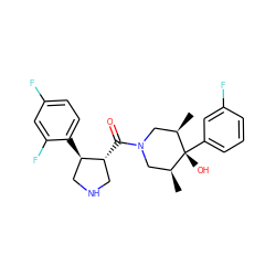 C[C@H]1CN(C(=O)[C@@H]2CNC[C@H]2c2ccc(F)cc2F)C[C@@H](C)[C@]1(O)c1cccc(F)c1 ZINC000101338141