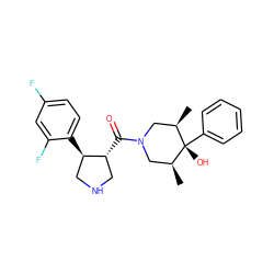 C[C@H]1CN(C(=O)[C@@H]2CNC[C@H]2c2ccc(F)cc2F)C[C@@H](C)[C@]1(O)c1ccccc1 ZINC000101338002