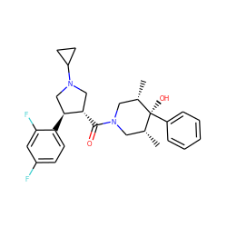 C[C@H]1CN(C(=O)[C@H]2CN(C3CC3)C[C@@H]2c2ccc(F)cc2F)C[C@@H](C)[C@]1(O)c1ccccc1 ZINC000101337999