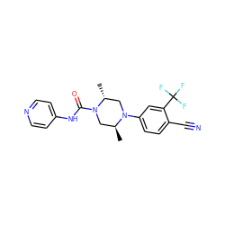 C[C@H]1CN(C(=O)Nc2ccncc2)[C@H](C)CN1c1ccc(C#N)c(C(F)(F)F)c1 ZINC000013679698