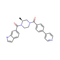 C[C@H]1CN(C(=O)c2ccc(-c3ccncc3)cc2)CCN1C(=O)c1ccc2cc[nH]c2c1 ZINC000049021643