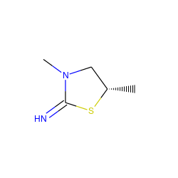 C[C@H]1CN(C)C(=N)S1 ZINC000004466507