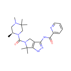 C[C@H]1CN(C)C(C)(C)CN1C(=O)N1Cc2c(NC(=O)c3ccccn3)n[nH]c2C1(C)C ZINC000114183335