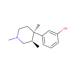 C[C@H]1CN(C)CC[C@@]1(C)c1cccc(O)c1 ZINC000006037803