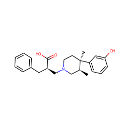 C[C@H]1CN(C[C@@H](Cc2ccccc2)C(=O)O)CC[C@@]1(C)c1cccc(O)c1 ZINC000013737815