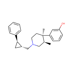 C[C@H]1CN(C[C@@H]2C[C@H]2c2ccccc2)CC[C@@]1(C)c1cccc(O)c1 ZINC000013779629