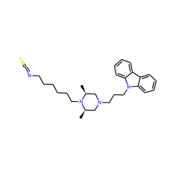 C[C@H]1CN(CCCn2c3ccccc3c3ccccc32)C[C@@H](C)N1CCCCCCN=C=S ZINC000022450576