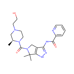 C[C@H]1CN(CCO)CCN1C(=O)N1Cc2c(NC(=O)c3ccccn3)n[nH]c2C1(C)C ZINC000149193414