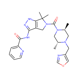 C[C@H]1CN(Cc2cocn2)[C@H](C)CN1C(=O)N1Cc2c(NC(=O)c3ccccn3)n[nH]c2C1(C)C ZINC000114182629