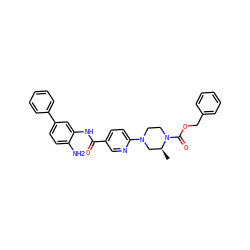 C[C@H]1CN(c2ccc(C(=O)Nc3cc(-c4ccccc4)ccc3N)cn2)CCN1C(=O)OCc1ccccc1 ZINC000029126912