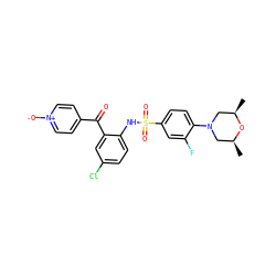 C[C@H]1CN(c2ccc(S(=O)(=O)Nc3ccc(Cl)cc3C(=O)c3cc[n+]([O-])cc3)cc2F)C[C@@H](C)O1 ZINC000113625835
