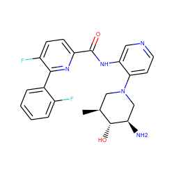 C[C@H]1CN(c2ccncc2NC(=O)c2ccc(F)c(-c3ccccc3F)n2)C[C@@H](N)[C@@H]1O ZINC000168531899