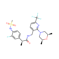 C[C@H]1CN(c2nc(C(F)(F)F)ccc2CNC(=O)[C@@H](C)c2ccc(NS(C)(=O)=O)c(F)c2)C[C@@H](C)O1 ZINC000095576962