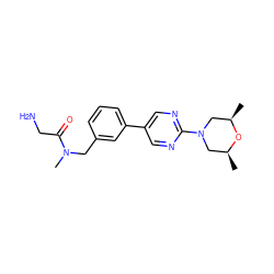 C[C@H]1CN(c2ncc(-c3cccc(CN(C)C(=O)CN)c3)cn2)C[C@@H](C)O1 ZINC000142861086