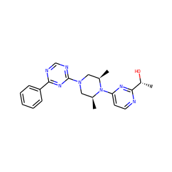 C[C@H]1CN(c2ncnc(-c3ccccc3)n2)C[C@@H](C)N1c1ccnc([C@@H](C)O)n1 ZINC000013491423