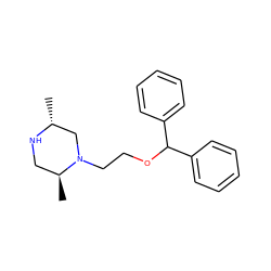 C[C@H]1CN[C@H](C)CN1CCOC(c1ccccc1)c1ccccc1 ZINC000022938506