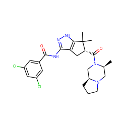 C[C@H]1CN2CCC[C@H]2CN1C(=O)[C@@H]1Cc2c(NC(=O)c3cc(Cl)cc(Cl)c3)n[nH]c2C1(C)C ZINC000261135432