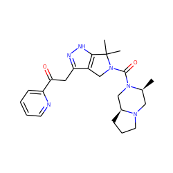 C[C@H]1CN2CCC[C@H]2CN1C(=O)N1Cc2c(CC(=O)c3ccccn3)n[nH]c2C1(C)C ZINC000149176334