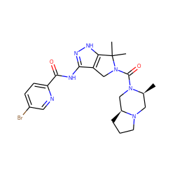 C[C@H]1CN2CCC[C@H]2CN1C(=O)N1Cc2c(NC(=O)c3ccc(Br)cn3)n[nH]c2C1(C)C ZINC000114200291