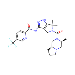 C[C@H]1CN2CCC[C@H]2CN1C(=O)N1Cc2c(NC(=O)c3ccc(C(F)(F)F)cn3)n[nH]c2C1(C)C ZINC000114180851