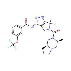 C[C@H]1CN2CCC[C@H]2CN1C(=O)N1Cc2c(NC(=O)c3cccc(OC(F)(F)F)c3)n[nH]c2C1(C)C ZINC000114192142