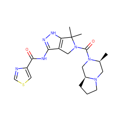 C[C@H]1CN2CCC[C@H]2CN1C(=O)N1Cc2c(NC(=O)c3cscn3)n[nH]c2C1(C)C ZINC000114183071