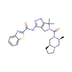 C[C@H]1CN2CCC[C@H]2CN1C(=O)N1Cc2c(NC(=O)c3nc4ccccc4s3)n[nH]c2C1(C)C ZINC000114182385